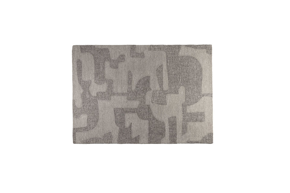 Tapis 160x240 cm en laine gris Frantic - 9