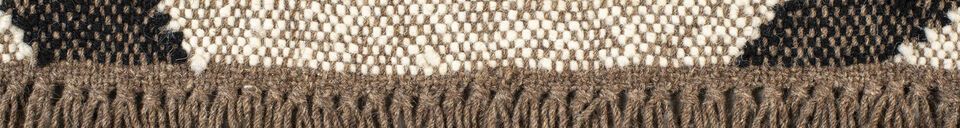Mise en avant matière Tapis 170x240 cm en laine beige Ayaan