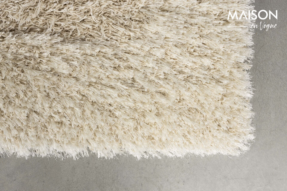 Tapis 200x290 cm en laine beige Curly - 15