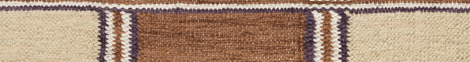 Mise en avant matière Tapis 200x300 cm en coton beige Gambit