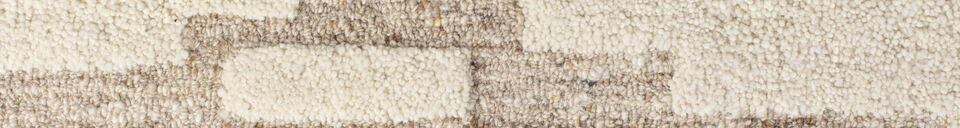Mise en avant matière Tapis 200x300 cm en laine beige Hills
