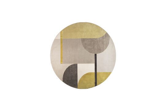 Tapis 240x240 cm en tissu jaune Hilton