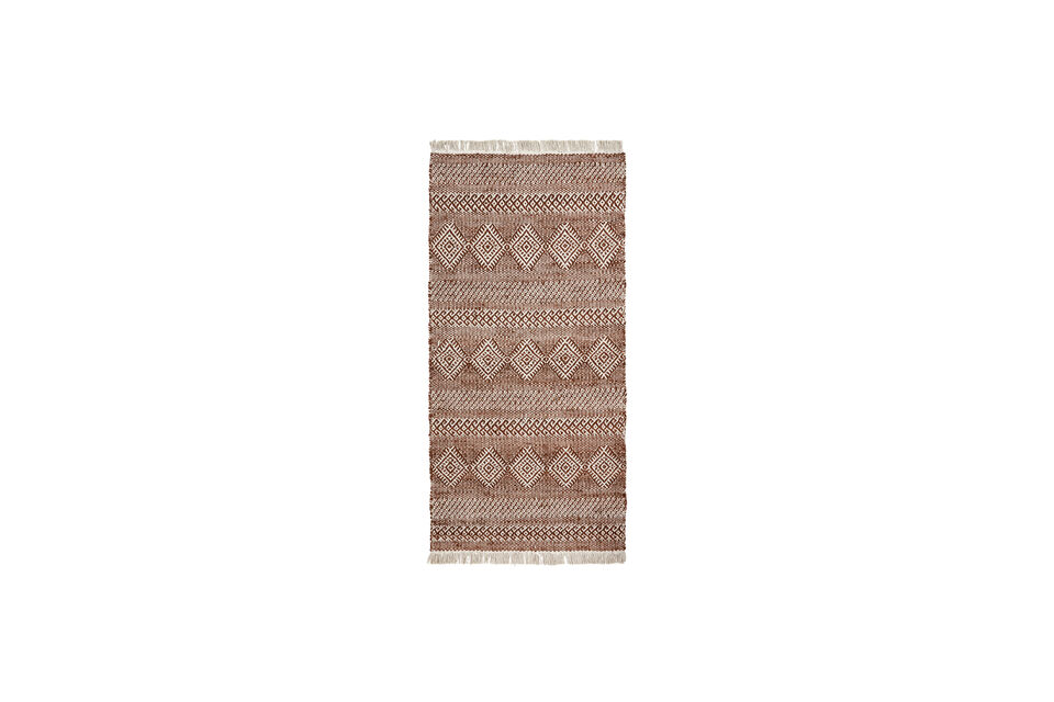 Tapis 90x200 cm Jute et Coton Marron Ethnic House Doctor