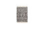 Miniature Tapis 90x60 cm Jute et Coton Noir et Naturel Ethnic Détouré