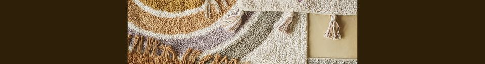 Mise en avant matière Tapis de bain en coton tufté multicolore Door