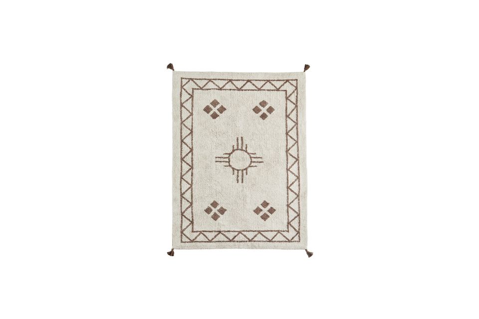 Tapis en coton tufté blanc Trinita Madam Stoltz