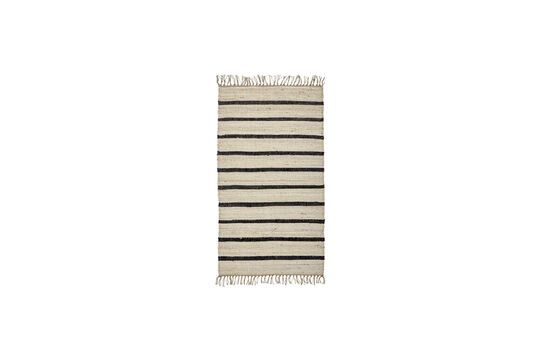 Tapis en jute clair et noir 140x70 cm Sima