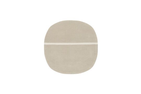 Tapis en laine beige 140x140 Oona Détouré