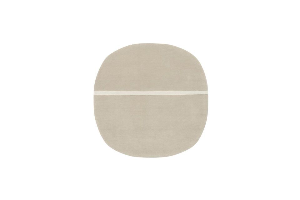 Tapis en laine beige 140x140 Oona Normann Copenhagen