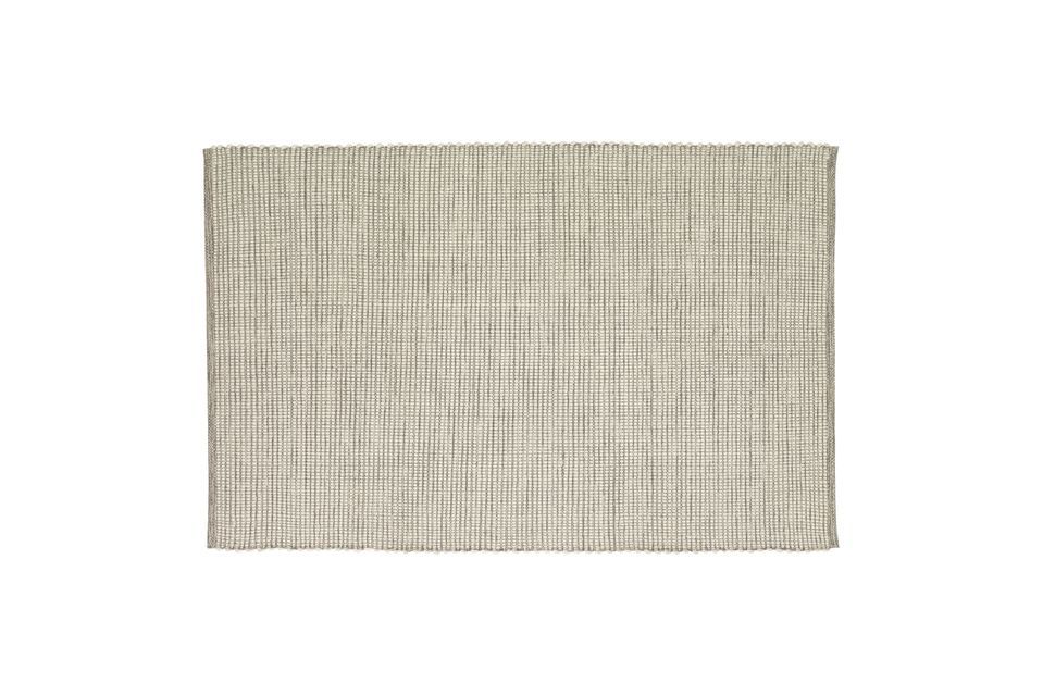 Tapis en laine et coton gris Poppy Hübsch