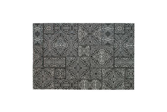 Tapis en tissu noir et blanc Renna 