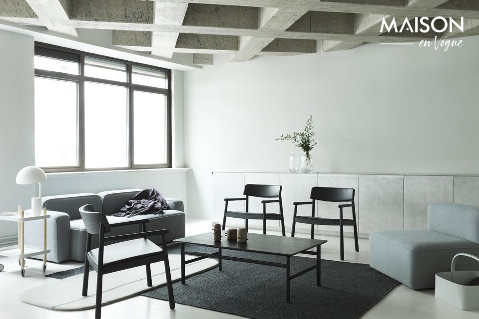 Tapis Polli, velours gris foncé, pratique et durable