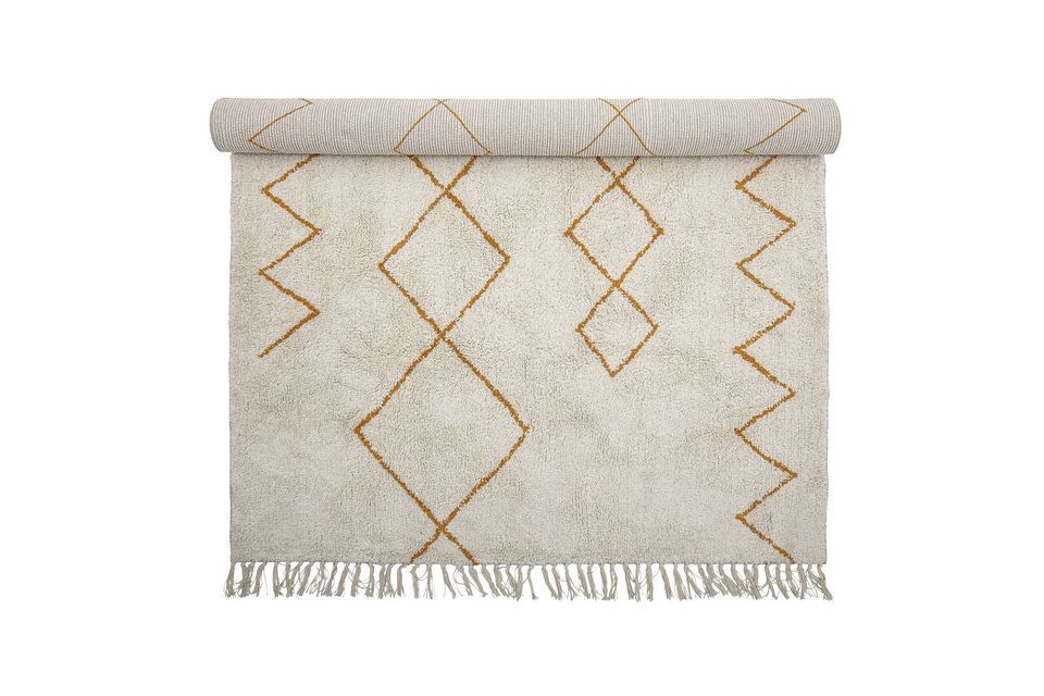 Tapis jaune en coton Huso Bloomingville