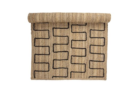 Tapis marron en jute Dell Détouré