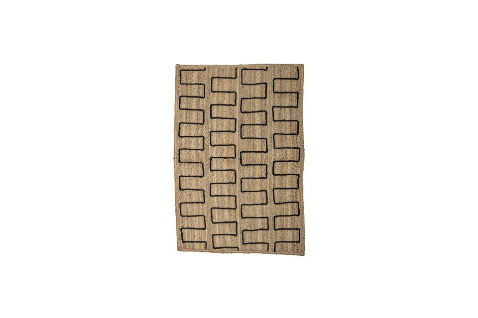 Le tapis Dell de Bloomingville est une pièce originale tissée en jute qui donnera à votre maison