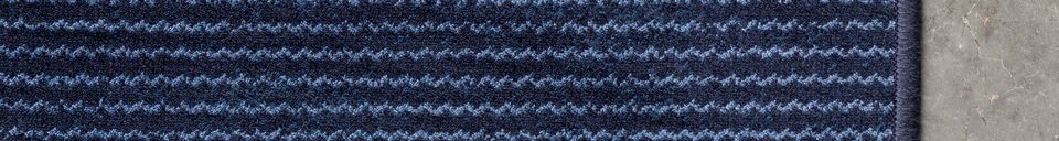 Mise en avant matière Tapis Obi 170X240 Bleu Profond
