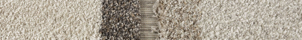 Mise en avant matière Tapis ovale 160x230 cm en laine grise Zest