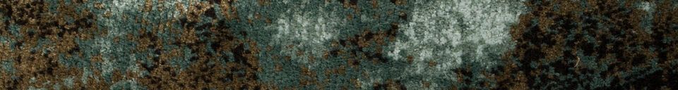 Mise en avant matière Tapis rond 175cm en tissu multicolore Rocky