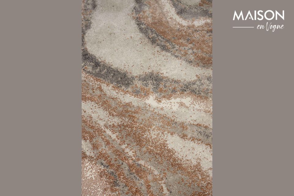 Le tapis rond en tissu multicolore Solar transforme chaque pièce en une esquisse de la voûte