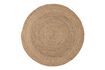 Miniature Tapis rond en tissu de jute rond beige Ross 1