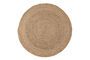 Miniature Tapis rond en tissu de jute rond beige Ross Détouré