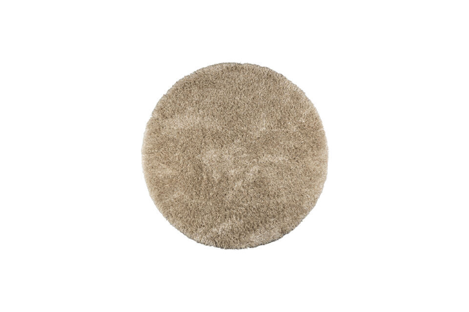 Tapis rond Ø200 cm en laine blanc Hairy DutchBone
