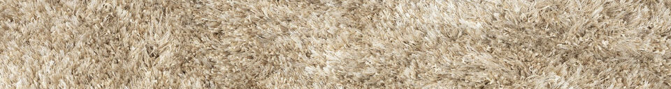 Mise en avant matière Tapis rond Ø200 cm en laine blanc Hairy
