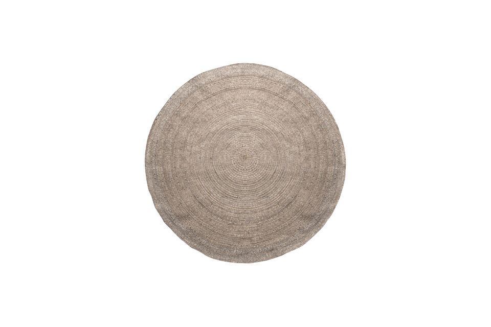 Tapis Rond Ø200 cm Laine et Coton Naturel Utopia Woood