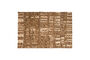 Miniature Tapis tissé main 170x240 cm laine et coton marron Ian Détouré