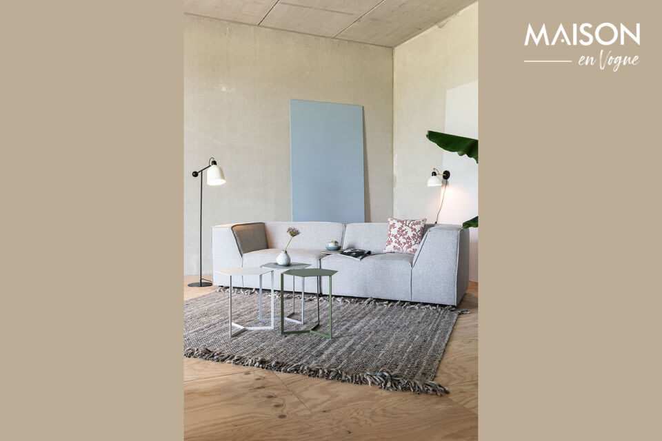 Tappeto 170x240 cm in lana grigio-blu Frills - 8