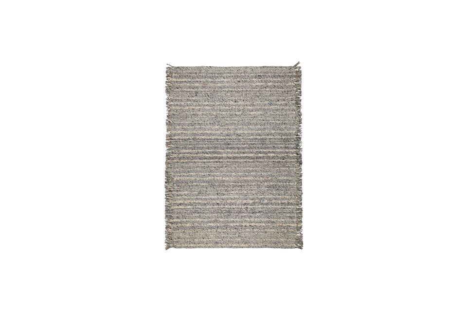 Tappeto 170x240 cm in lana grigio-blu Frills Zuiver