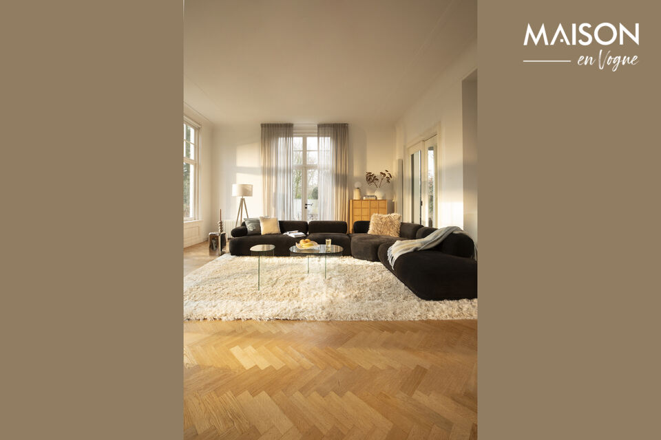 Tappeto in lana beige 200x290 cm Curly - 10