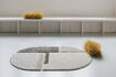 Miniatura Tappeto ovale 160x230 cm in lana grigia Zest 12