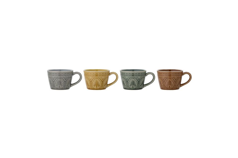 Tasse en grès Rani set de 4 Bloomingville