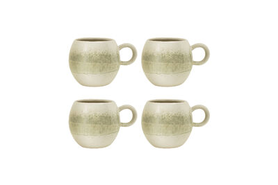 Tasse Lot de 4 en Grès Vert Paula