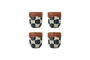 Miniature Tasses lot de 4 en grès multicolore Check Détouré