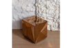 Miniatura Tavolino 40x40 cm MDF e vetro specchio Marrone Glintz 3