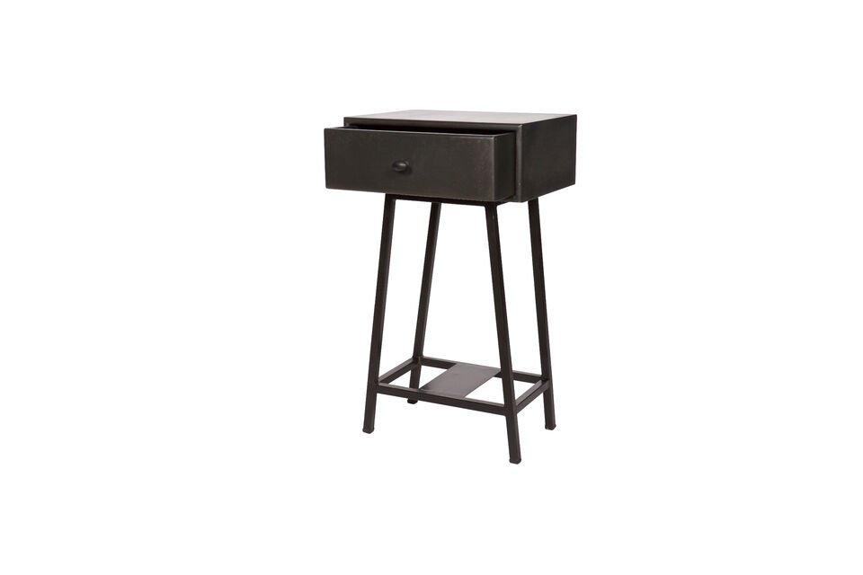 Skybox della collezione WOOOD è realizzato in legno di mango laccato nero e poggia su una base in