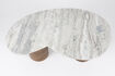 Miniatura Tavolino da salotto organico in marmo beige e legno di mango Peli 6