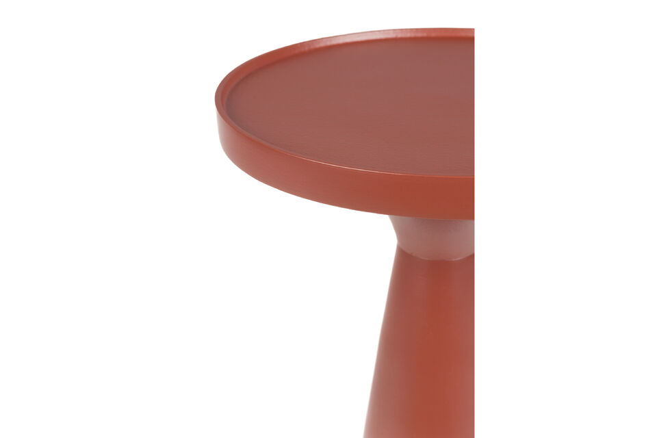 Elegante tavolino in alluminio rosso dal design moderno e di qualità durevole