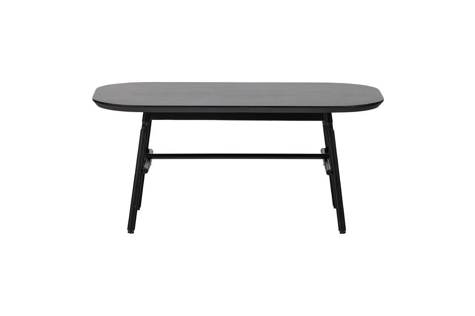 Il piano del tavolino di vtwomen è in legno di mango con finitura nera opaca