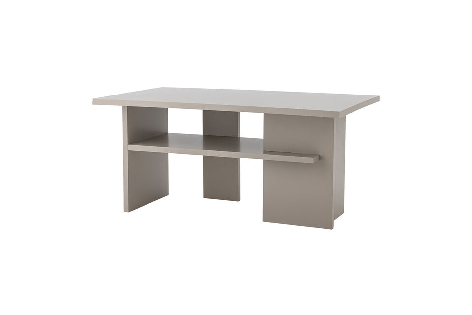 Tavolino L90xH42xW50 cm in MDF grigio Norvida - 3