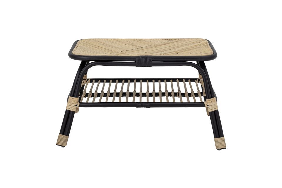 Tavolino Loue in rattan nero Bloomingville