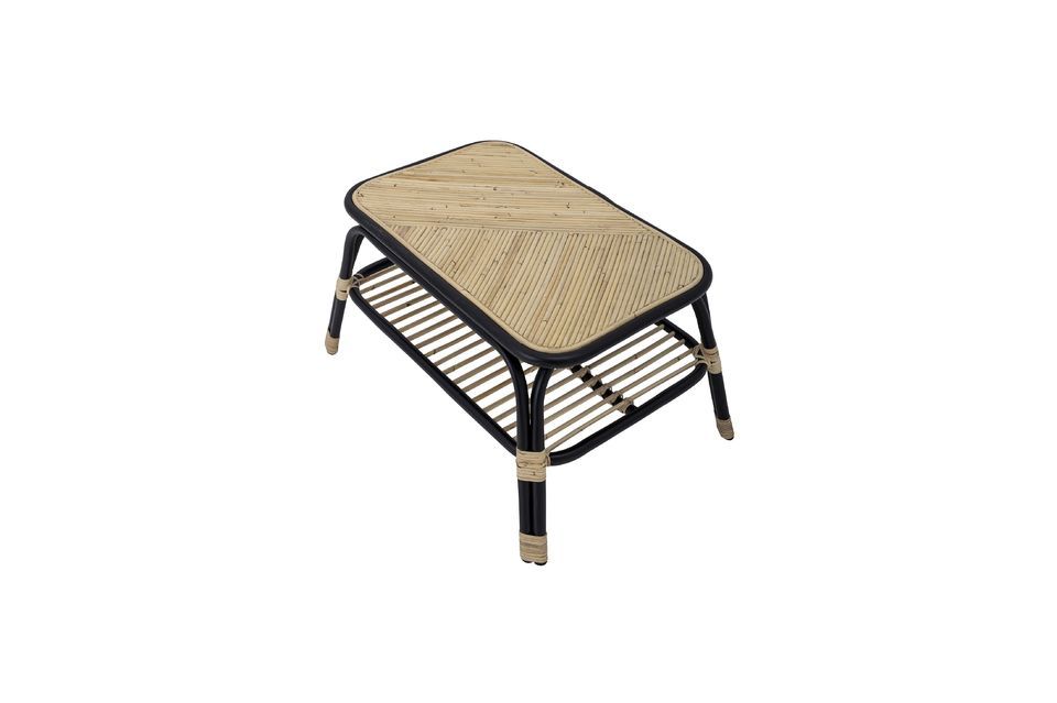 Tavolino Loue in rattan nero - 4