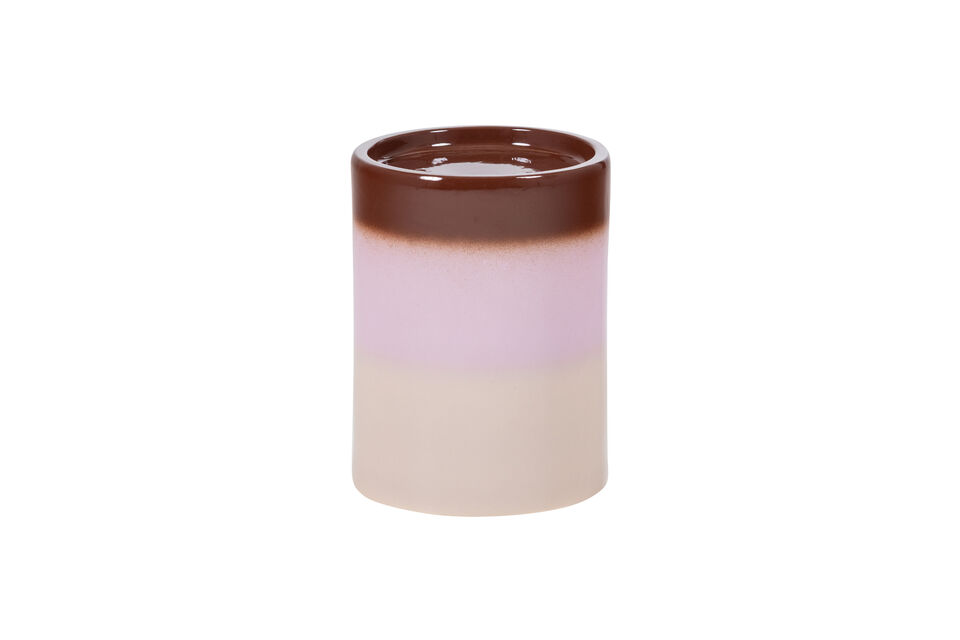 Tavolino Ø35x44 cm ceramica rosa/marrone Ollo Woood