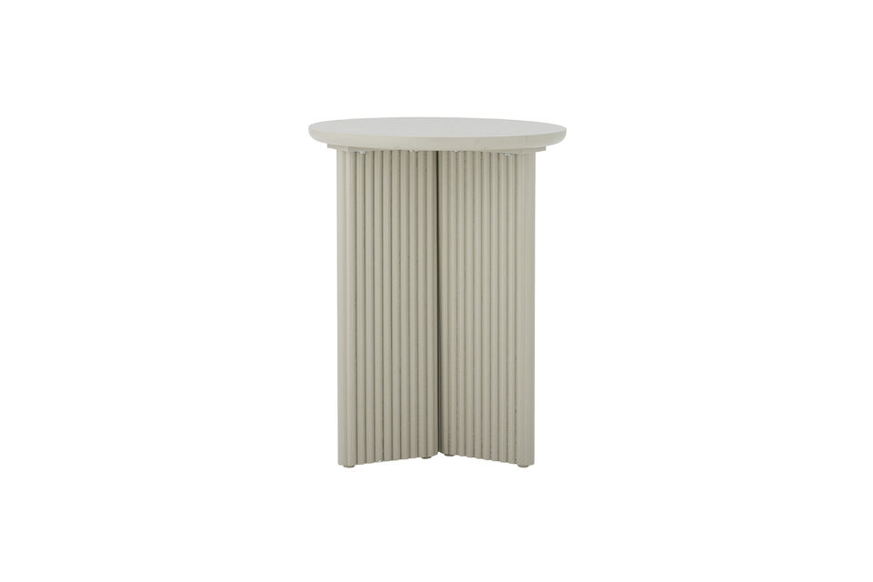 Tavolino Ø40 cm in legno di abete bianco Edith - 3