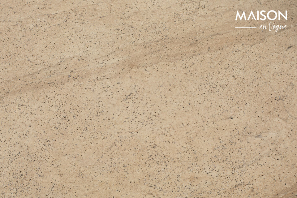 Tavolino ovale in cemento beige Noble - 12