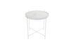 Miniatura Tavolino rotondo 43 cm effetto marmo bianco Cupid 9