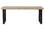 Miniatura Tavolo 180x90 in legno di mango beige con gambe a U a spina di pesce Tablo Foto ritagliata