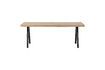 Miniatura Tavolo 180x90 in legno di mango beige con gambe quadrate Tablo 1